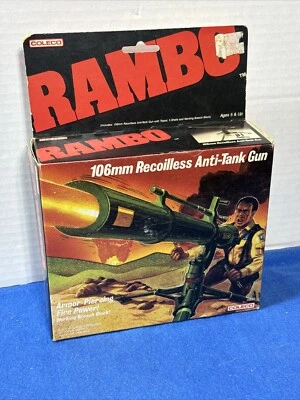 Pistola antitanque sin retroceso Rambo The Force of Freedom 106 mm 1985-86 nueva en caja Foto 1 de 4