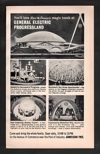 Disneys Karussell des Fortschritts 1964 NY Weltausstellung Attraktion AD GE S/W Vers-B - Bild 1 von 1
