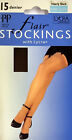 Pretty Polly Flair 15 Denier Stockings Nearly Black One Size