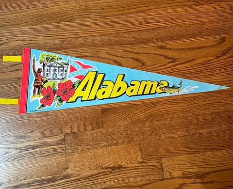 Vintage 1973 Alabama Felt Banner Collectible Cover