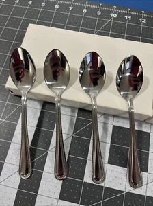 Studio Cuisine Calverton (4) Teaspoons Stainless Flatware Beaded Replacement - Picture 1 of 8