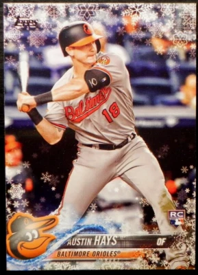 2018 Topps Holiday Mega Snowflake ROOKIE HMW19 Austin Hays Baltimore Orioles - Image 1 of 2