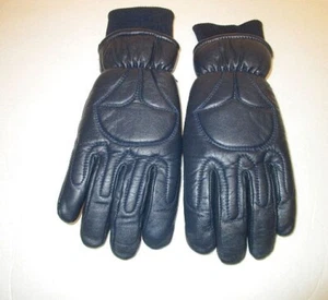 80s Vtg Olympia Sports Men's Leather Lined Motorcycle Gloves Size M Foam & Pile - Picture 1 of 7
