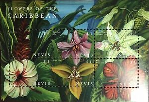 Nevis 2000 Stamp Show Flowers Sheetlet MH