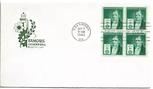 1940 FDC, ELI WHITNEY, BLOCK - Picture 1 of 1
