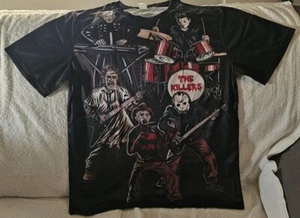 CAMISETA DE VILLANOS DE PELÍCULA DE TERROR BANDA ASESINOS FREDDY JASON MICHAEL PINHEAD - Imagen 1 de 3