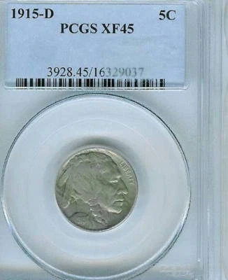 1915-D Buffalo Nickel : PCGS XF45 - Image 1 of 2