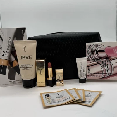 Bolso de Maquillaje YVES Saint Laurent Negro con Logo YSL + Productos Ver Descripción Foto 1 de 4