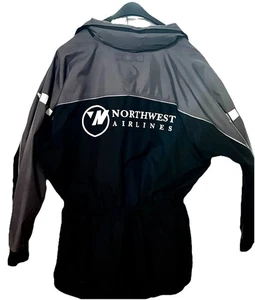 Nortwest Airlines Jacket With Hood Uniforms To You XL Ground Staff NEW No Tags - Picture 1 of 14