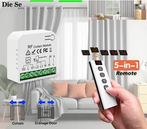 433mhz Funk Rolladensteuerung Nachrüstset Vorhang Schalter RF Fernbedienung - Picture 1 of 11