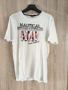 Schönes weißes T-Shirt Gr.M mit Aufdruck von Livergy - gut erhalten - Bild 1 von 3