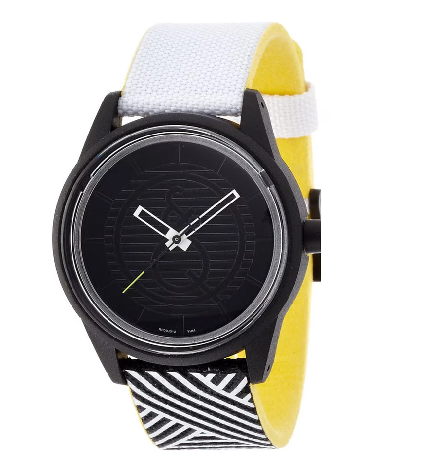 Reloj unisex Q&Q RP00J012Y esfera negra energía solar correa textil multicolor Foto 1 de 1