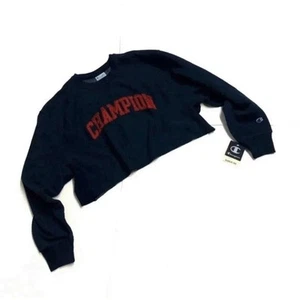 Champion Womens Reverse Weave Cropped Sweatshirt Crop Top Size 2XL Embroidered - Picture 1 of 12