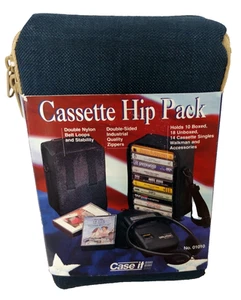 Vintage 1996 Case It New Cassette Music Hip Pack With Strap New In Package Blue - Bild 1 von 4
