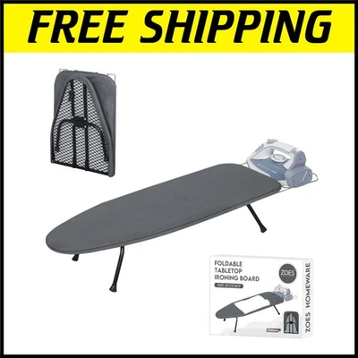 Compact Metal Mesh Tabletop Ironing Board - Foldable with Heat Resistant Cover - Image 1 of 4