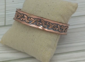 Vintage Renoir Copper Bangle Bracelet Ivy Scroll - Picture 1 of 11