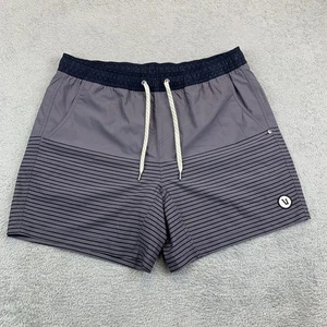 Vuori Kore Shorts Herren L 5" Schrittlänge grau gefüttert Laufen Fitness gesprenkelte Taille V367 - Bild 1 von 6