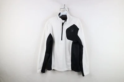 Spyder Mens Medium Bandit Half Zip Lightweight Stryke Pullover Jacket White - Image 1 of 4