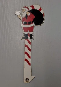 Santa Claus Holiday Mailbox Flag Replacement Enamel Metal Decorative St Nick Vtg - Picture 1 of 7