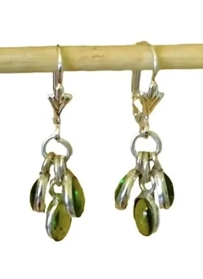 Silber 925 Ohrringe mit Peridot Sterlingsilber  - Bild 1 von 4