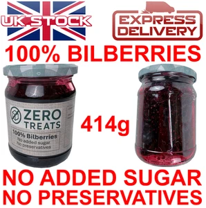 NATURAL 100% WHOLE BILBERRIES NO ADDED SUGAR NO PRESERVATIVES BILBERRY 414G - Picture 1 of 9
