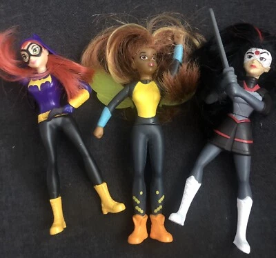 Boneco de ação Mcdonald’s 2016 Batgirl Katana Bumblebee DC Super Hero Girls lote 3 - Imagem 1 de 4