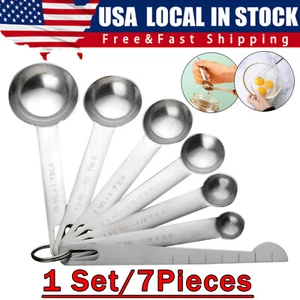 Stainless Measuring Steel 18/8 Spoons Set Cups and quality-01Piece Heavy Duty - Picture 1 of 12