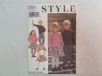 Style Pattern - Children's Separates - Tops For Knits Only (3-8) #2351 - Uncut - Image 1 of 4