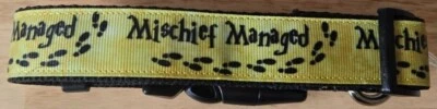 Collar de perro inspirado en Harry Potter Mischief Managed Foto 1 de 2