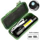 XPE COB DEL 3 modes mini lampe de poche USB lampe zoom tactique rechargeable torche États-Unis