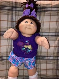 Vintage Cabbage Patch Kids  Dark Hair Dark Eyes Single Pony HM3 - Picture 1 of 8