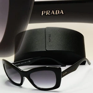 Prada Sunglasses Black Cat Eye Grey Gradient PR19MS SPR 19M 1AB-3M1 091124 - Picture 1 of 12
