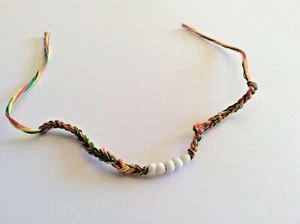 Bracelet LUCKY SAI SIN MULTICOLORE PERLE BENI THAI sacré coton Chance Bouddha - Picture 1 of 5