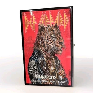 Def Leppard Indianapolis 2022 Concert Poster 11 X 17 Framed - Picture 1 of 2
