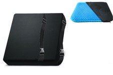 Cuscino antidecubito gel fodera cinghie regolabili quadrato casa ufficio auto