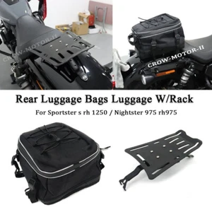 For Harley Nightster 975 RH975S 2022 2023 2024 Rear Luggage Bags Luggage W/Rack - Picture 1 of 18