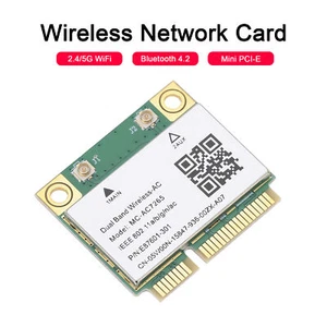 Mini PCIE Dual Band Wireless WIFI Gigabit Network Card Bluetooth4.2 1167M 7265AC - Picture 1 of 12