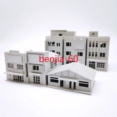 1/64 S Scale Buildings Train Railway Layout Modern DIY Model House Hut Scene A-F - Image 1 of 4