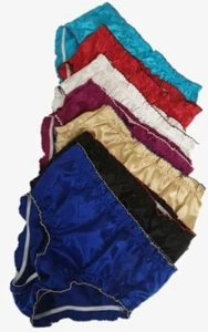 Women's Frilled Satin Knickers French Panties Men's Silky Soft Brief Underwear - Picture 1 of 36