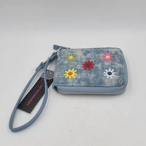 No Boundaries gesteppte Damen-Geldbörse mit Kalbsleder, blau g1 - Bild 1 von 6