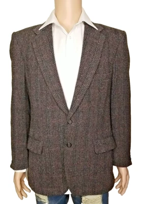 42R John Henry USA Mens Vintage Wool Tweed 2 Button Blazer Sport Coat Jacket - Image 1 of 4
