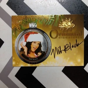 MIKI BLACK BENCHWARMER BENCH WARMER ORNAMENT AUTOGRAPH AUTO CARD - Picture 1 of 2