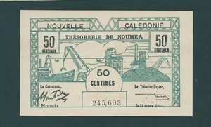 NUEVA CALEDONIA 50 CÉNTIMOS 1942 PICK # 51 XF. - Imagen 1 de 2