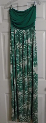 Women's A Pea In The Pod Sleeveless Strapless Maxi Maternity Dress Size S Green - Image 1 of 4
