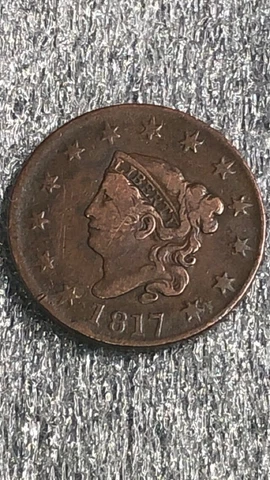 1817 Coronet Head Large Cent - 13 Stars - US 1c Copper Penny Coin Cover