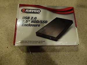 Raygo 2.5" USB 2.0 Sata HDD/SSD Aluminum Enclosure **NEW** - Picture 1 of 1