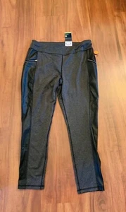 XERSION Pantalone donna aderente street leggings nero spina di pesce taglia 1X nuovo con etichette - Foto 1 di 8