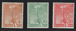 Deutschland 1952 Sc # 9N 81-83 VLH OG - Bild 1 von 2