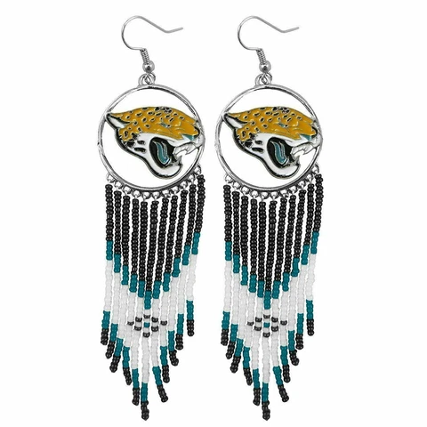 Jacksonville Jaguars Women Dreamcatcher Earrings Little Earth NFL Authentic New Cover