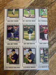 2004 Topps Traded and Rookies Checklist Puzzle Blue Back #3 43 Of 110